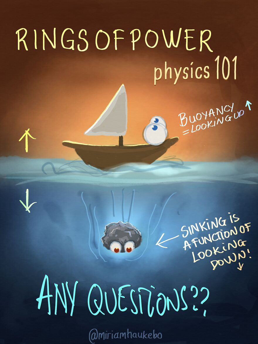 I Drew A Physics 101 Illustration For The Rings Of Power