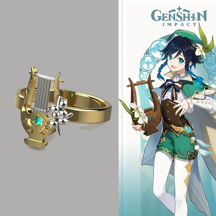 Artist Makes Genshin Impact-Inspired Rings (4 Pics)