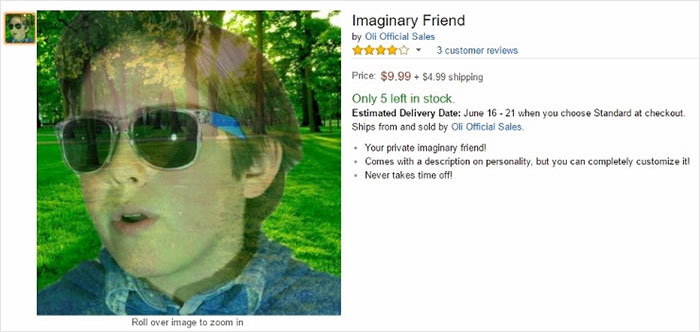 Imaginary Friend, $9.99. Plus Shipping