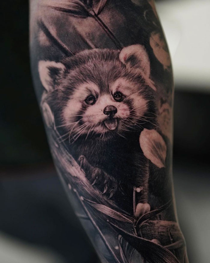 Adorable Red Panda Tattoo