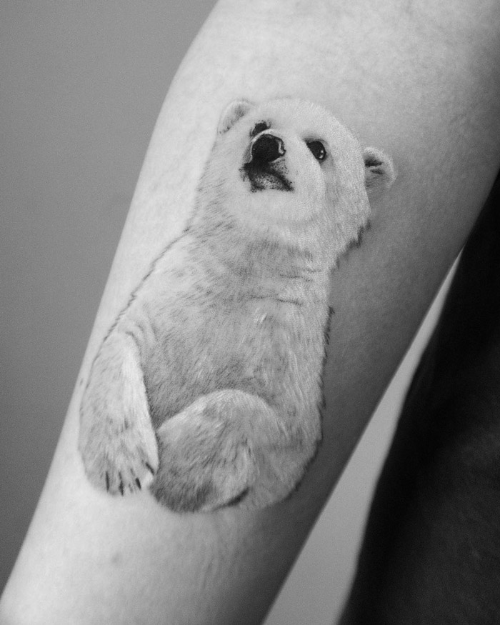 Ice Bear Tattoo By Bones Is So Cute, Isn‘t It?