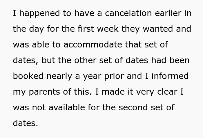 Woman Refuses To Let Down A Client Who Booked A Year In Advance Just So Parents Can Go On A Dog-Free Trip, Gets Called A Jerk Woman Refuses To Let Down A Client Who Booked A Year In Advance Just So Parents Can Go On A Dog-Free Trip, Gets Called A Jerk