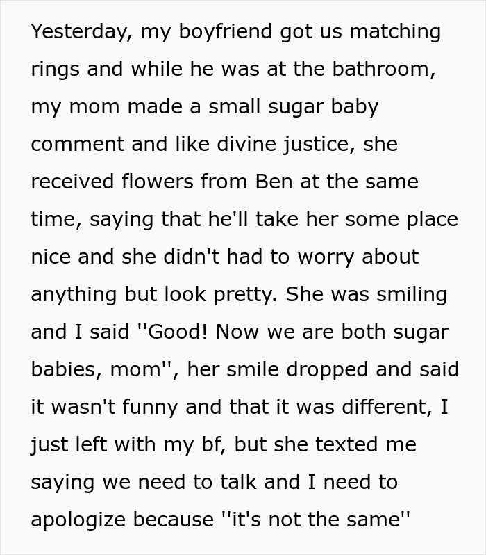 “It’s Not The Same”: Mom Livid Daughter Called Her A “Sugar Baby” Despite Showing The Same Behaviors Herself “It’s Not The Same”: Mom Livid Daughter Called Her A “Sugar Baby” Despite Showing The Same Behaviors Herself