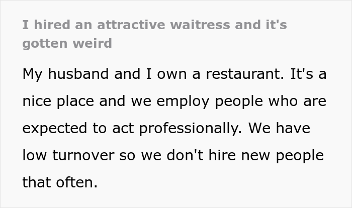 "I'm Just So Tired. Why Are Men Like This?": Men Working In This Restaurant Lose Their Minds After New Waitress Is Hired "I'm Just So Tired. Why Are Men Like This?": Men Working In This Restaurant Lose Their Minds After New Waitress Is Hired