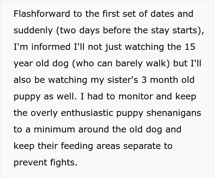 Woman Refuses To Let Down A Client Who Booked A Year In Advance Just So Parents Can Go On A Dog-Free Trip, Gets Called A Jerk Woman Refuses To Let Down A Client Who Booked A Year In Advance Just So Parents Can Go On A Dog-Free Trip, Gets Called A Jerk