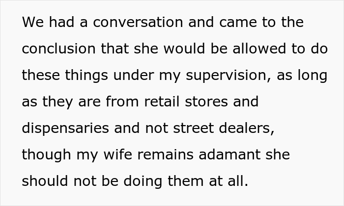 Mom Doesn’t Want Her 16 Y.O. Daughter To Drink And Smoke, But Dad Allows Her Because She's Terminally Ill Mom Doesn’t Want Her 16 Y.O. Daughter To Drink And Smoke, But Dad Allows Her Because She's Terminally Ill