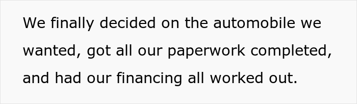 Buyers Maliciously Comply When Car Dealership Gives Them The Ultimatum “Take It Or Leave It”