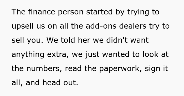 Buyers Maliciously Comply When Car Dealership Gives Them The Ultimatum “Take It Or Leave It”