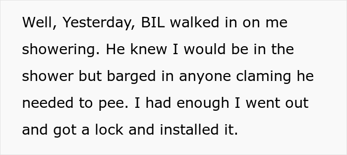 Creepy Man Keeps Walking In On His Sister-In-Law In The Bathroom, Family Drama Ensues Creepy Man Keeps Walking In On His Sister-In-Law In The Bathroom, Family Drama Ensues