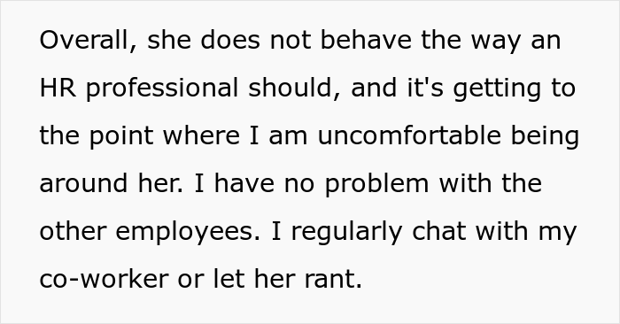 Employee Has Had Enough After Annoying HR Lady Kept Pestering Her About Silly Things And Touching Her Employee Has Had Enough After Annoying HR Lady Kept Pestering Her About Silly Things And Touching Her