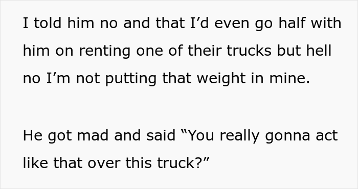 Family Drama Ensues After Brother Refused To Lend His Sibling His New Truck To Transport 3,000 Lb. Of Concrete