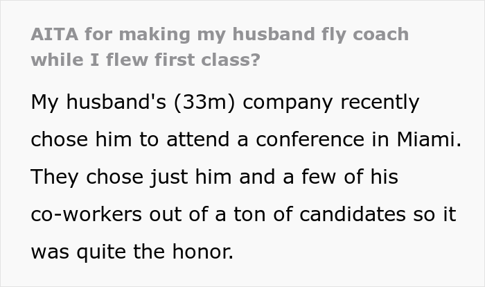 "How Very 1950s Of You": Woman Gets A Reality Check After Taking Husband's First Class Seat And Making Him Fly Coach "How Very 1950s Of You": Woman Gets A Reality Check After Taking Husband's First Class Seat And Making Him Fly Coach