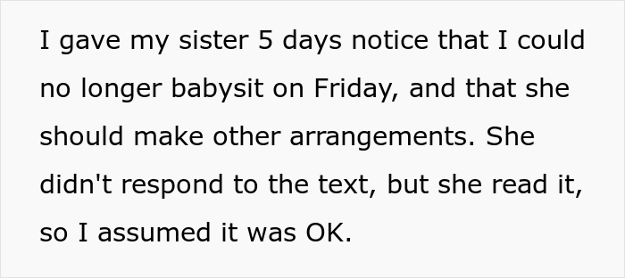 Parents 'Make' Aunt Babysit Even Though She Warned Them She Was Unavailable, Family Drama Ensues When She Then Leaves The Baby With A 'Stranger' Parents 'Make' Aunt Babysit Even Though She Warned Them She Was Unavailable, Family Drama Ensues When She Then Leaves The Baby With A 'Stranger'