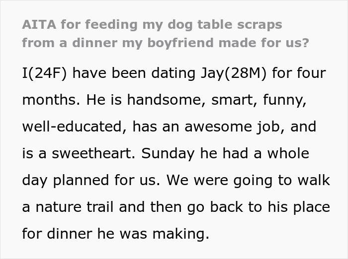 Guy Prepares Dinner For His Girlfriend, Gets Mad When She Decides To Feed Her Dog The Leftovers And Asks Her To Leave Guy Prepares Dinner For His Girlfriend, Gets Mad When She Decides To Feed Her Dog The Leftovers And Asks Her To Leave
