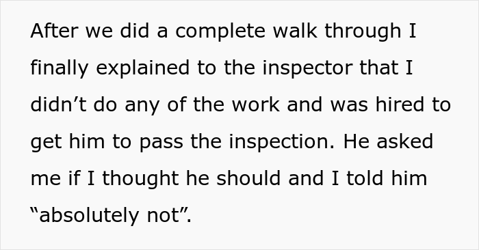 Electrician Is Hired To Guide An Inspector Through A House Avoiding Problematic Places, Does The Complete Opposite