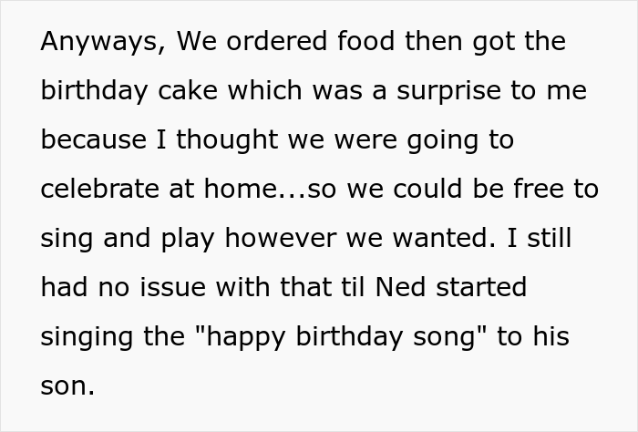 “AITA For Telling My Fiancé He Embarrassed Me When He Started Singing ‘Happy Birthday’ To His 5 Y.O. Son At The Restaurant?”
