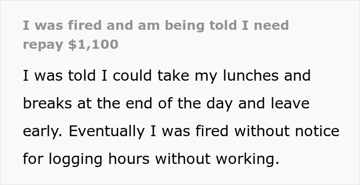 The Internet Is Fuming After This Employee Was Fired And Then Threatened With Legal Action For “Logging Hours Without Working”