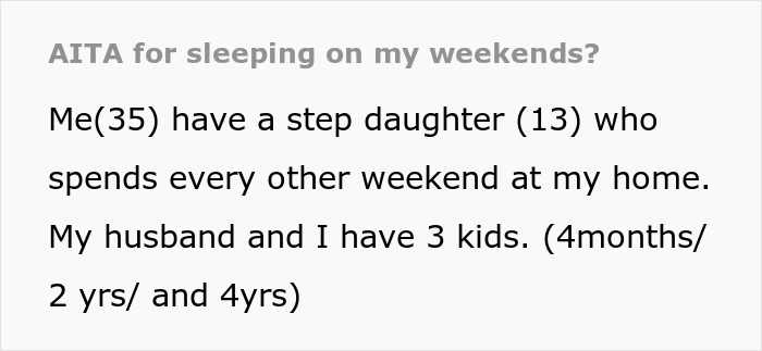 Mom Who Can’t Get Any Sleep Because Of Parenting Gets Slammed By Folks Online For “Canceling” Her Step-Daughter’s Weekend Visits