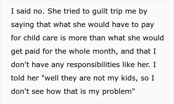 Childfree Woman Wonders If She's A Jerk For Refusing To Help Out Coworker With 5 Kids