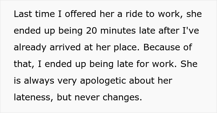 ‘Chronically Late’ Woman Has An Important Appointment, Her Friend Who Was Supposed To Get Her There Leaves When She’s Late