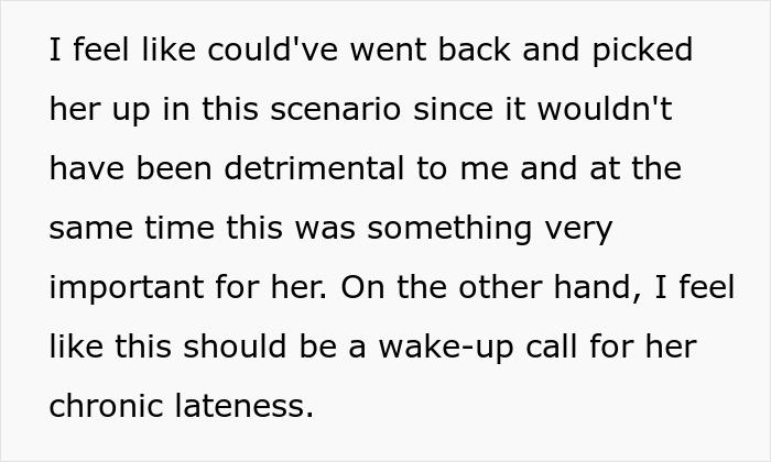 ‘Chronically Late’ Woman Has An Important Appointment, Her Friend Who Was Supposed To Get Her There Leaves When She’s Late