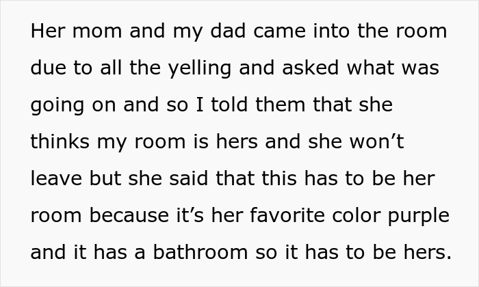 “AITA For Telling My Stepmom That I Won’t Give Up My Room So Her Daughter Can Have It?” “AITA For Telling My Stepmom That I Won’t Give Up My Room So Her Daughter Can Have It?”
