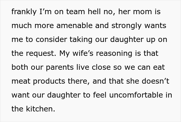 Vegan Teen Expects Everyone To Accommodate Her New Diet And Stop Eating Meat At Home, Dad Disagrees Vegan Teen Expects Everyone To Accommodate Her New Diet And Stop Eating Meat At Home, Dad Disagrees