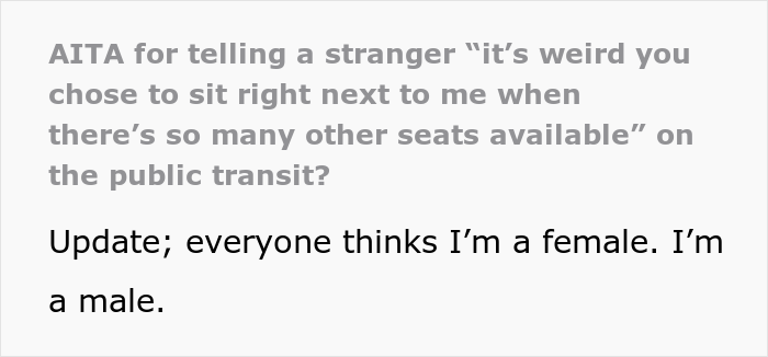 Stranger Sits Right Next To This Man When The Tram Is Almost Empty, The Man Confronts Them About It