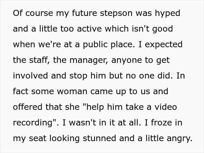 “AITA For Telling My Fiancé He Embarrassed Me When He Started Singing ‘Happy Birthday’ To His 5 Y.O. Son At The Restaurant?” “AITA For Telling My Fiancé He Embarrassed Me When He Started Singing ‘Happy Birthday’ To His 5 Y.O. Son At The Restaurant?”