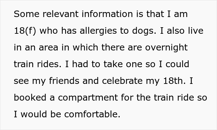 Traveler Is Told She Was Wrong For Asking A Woman With A Service Dog To Leave Her Compartment She Paid For So She Wants The Internet’s Opinion