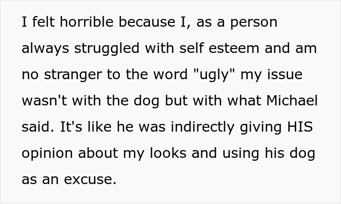 "He advised me to get rid of 'toxic' sensitivity.": Guy tells GF his dog thinks he's ugly, then blames her for going home