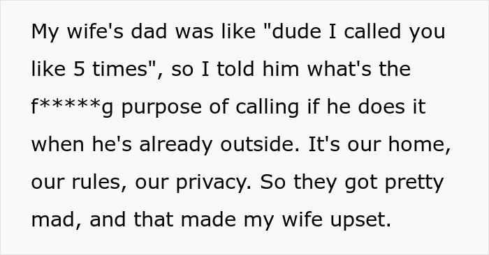 "That Was It": Man Has Had Enough Of In-Laws Visiting Without Notice "That Was It": Man Has Had Enough Of In-Laws Visiting Without Notice