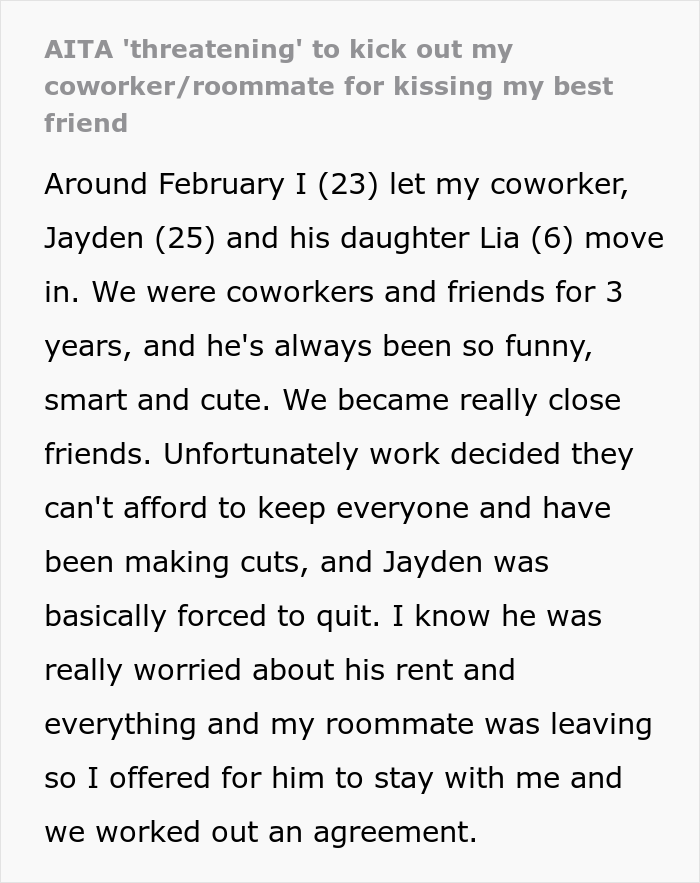 "I Genuinely Don't Get Your Issue": Woman Felt 'Betrayed' After Her Male Roommate Kissed Her Best Friend, Netizens Call Her A Jerk