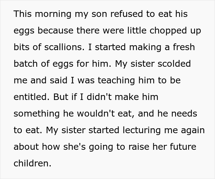 Guy Asks Whether He Did The Wrong Thing By Telling Off His Child-Free Sister As He's Fed Up With Her Parenting Ideas Guy Asks Whether He Did The Wrong Thing By Telling Off His Child-Free Sister As He's Fed Up With Her Parenting Ideas