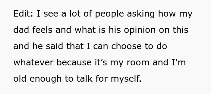 “AITA For Telling My Stepmom That I Won’t Give Up My Room So Her Daughter Can Have It?” “AITA For Telling My Stepmom That I Won’t Give Up My Room So Her Daughter Can Have It?”