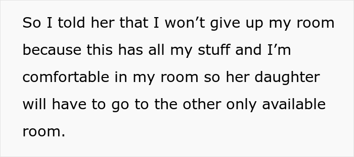 “AITA For Telling My Stepmom That I Won’t Give Up My Room So Her Daughter Can Have It?” “AITA For Telling My Stepmom That I Won’t Give Up My Room So Her Daughter Can Have It?”
