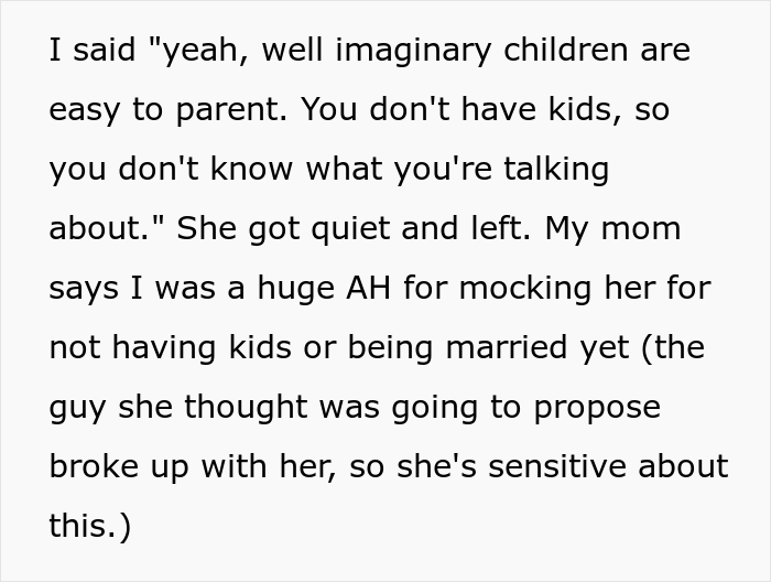 Guy Asks Whether He Did The Wrong Thing By Telling Off His Child-Free Sister As He's Fed Up With Her Parenting Ideas Guy Asks Whether He Did The Wrong Thing By Telling Off His Child-Free Sister As He's Fed Up With Her Parenting Ideas