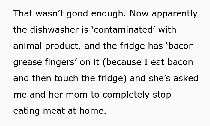 Vegan Teen Expects Everyone To Accommodate Her New Diet And Stop Eating Meat At Home, Dad Disagrees Vegan Teen Expects Everyone To Accommodate Her New Diet And Stop Eating Meat At Home, Dad Disagrees