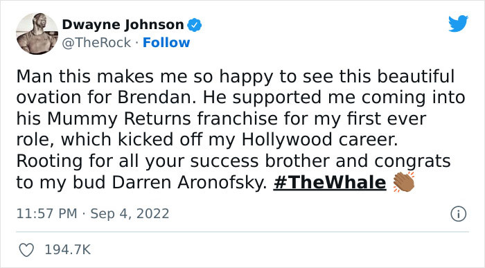 Brendan Fraser Moved To Tears After “The Whale” Premiere Leads To A 6-Minute Standing Ovation Brendan Fraser Moved To Tears After “The Whale” Premiere Leads To A 6-Minute Standing Ovation