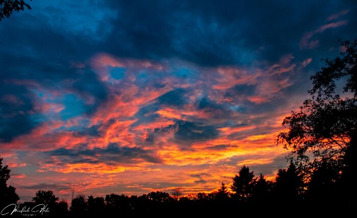 Sky On Fire. Ive Always Loved The Color Contrast In This Photograph