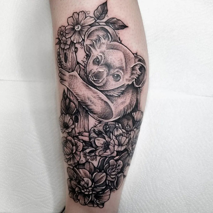 Coala calf tattoo