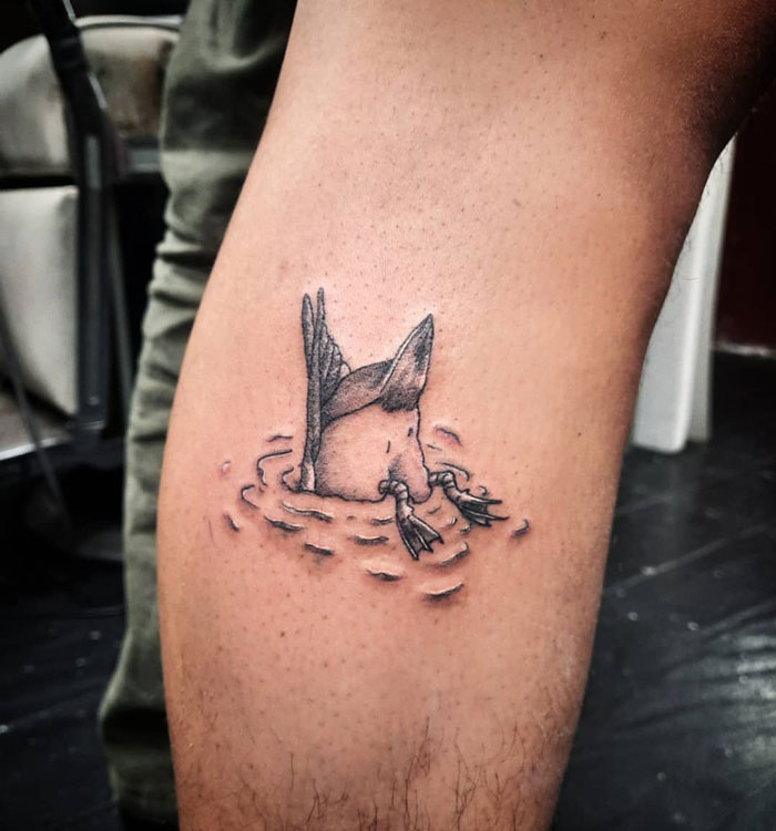 Black & Grey Lower Leg Tattoo | Liam Wagram - TrueArtists