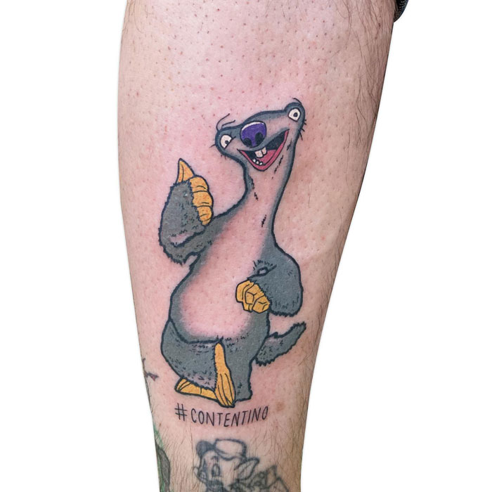 Sid Calf Tattoo