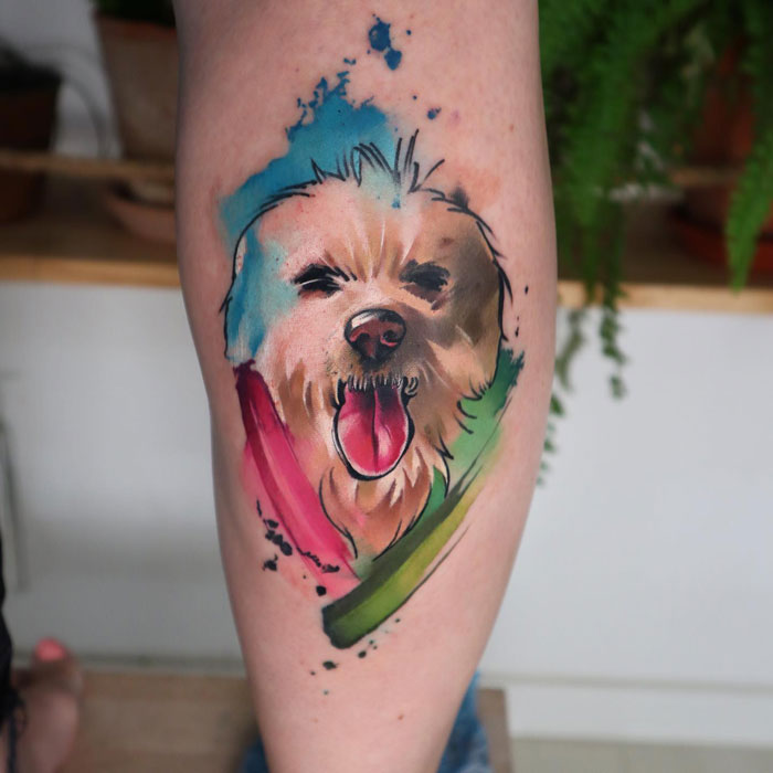 Dog Calf Tattoo