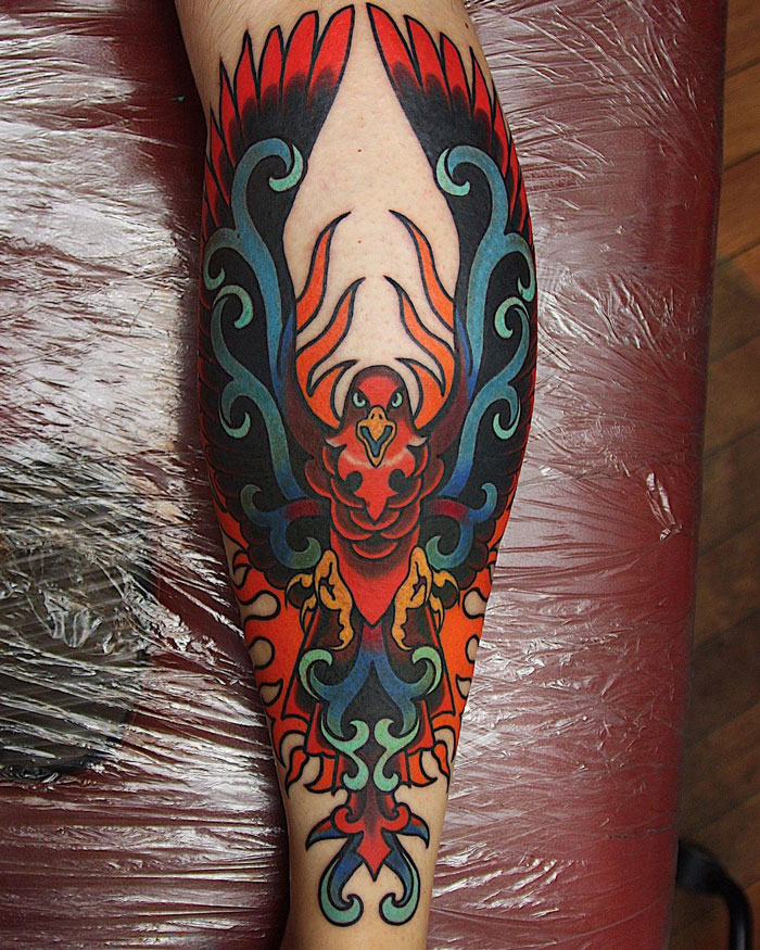 Discover more than 73 phoenix tattoo on calf latest  ineteachers