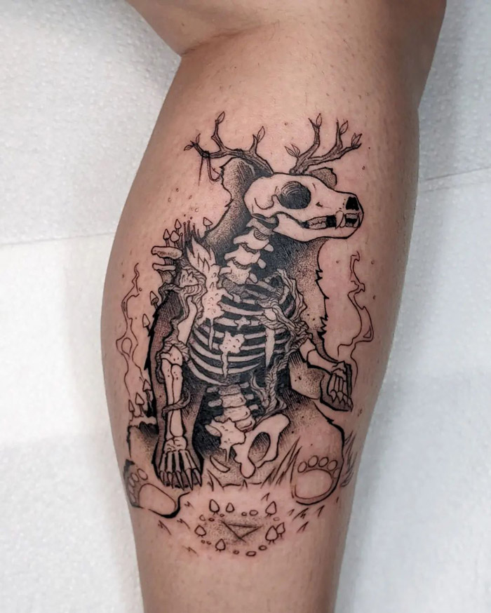 Bear Forest Spirit Tattoo