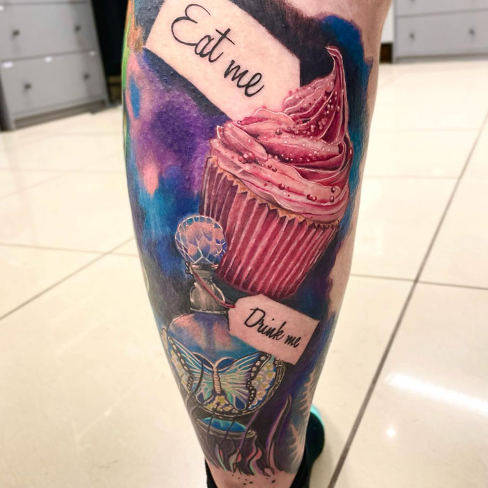 Bottom Healed — Top Fresh. Alice In Wonderland Full Leg Sleeve Is Getting There