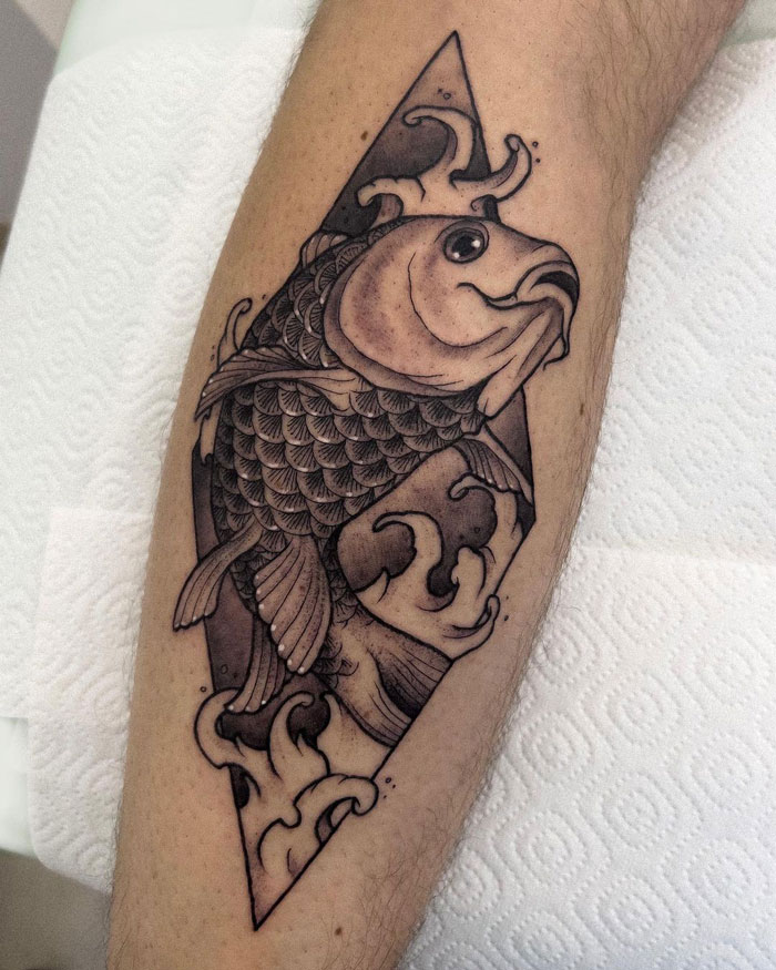Fish Calf Tattoo