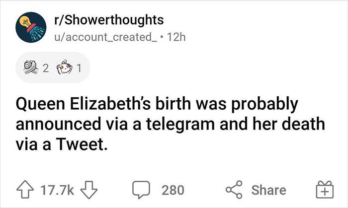 Queen Elizabeth’s Birth Was Probably Announced Via A Telegram And Her Death Via A Tweet