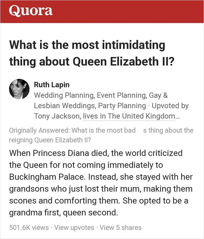 What Is The Most Intimidating Thing About Queen Elizabeth II?